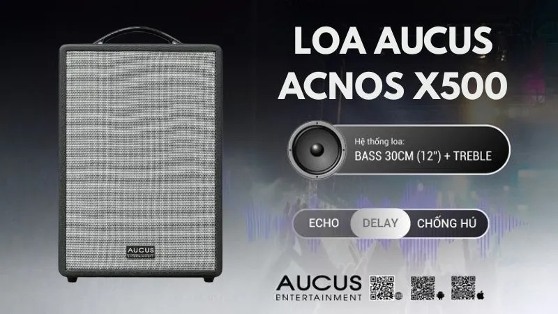 Loa xách tay Mini Karaoke Acnos AUCUS X500, công suất 500W